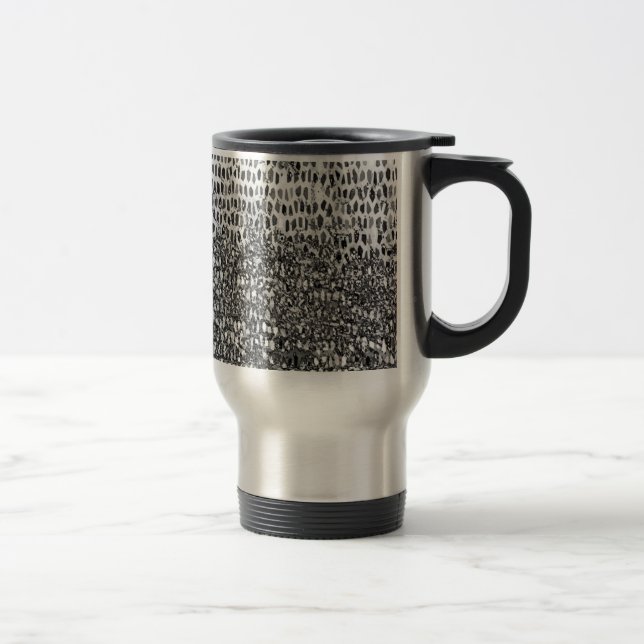 Silver mosaic pattern travel mug (Right)