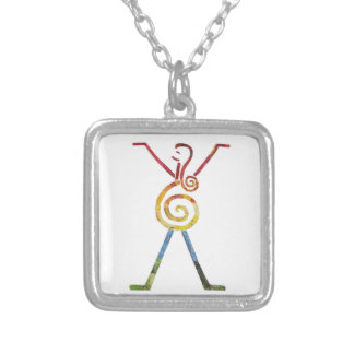 Silver Mother Universe Charm Pendant Necklace