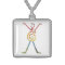 Silver Mother Universe Charm Pendant Necklace