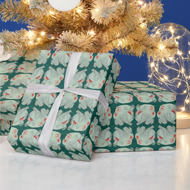 Silver Mothman Wrapping Paper (Holidays)