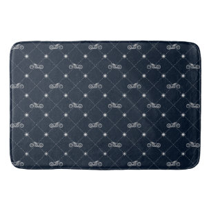 Silver Motorcycle Bath Mat