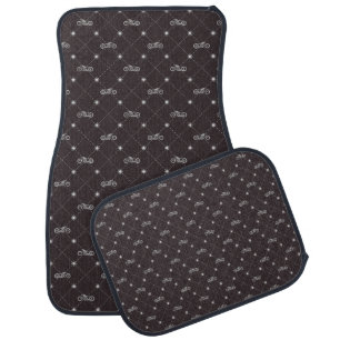 Silver Motorcycle Car Floor Mat