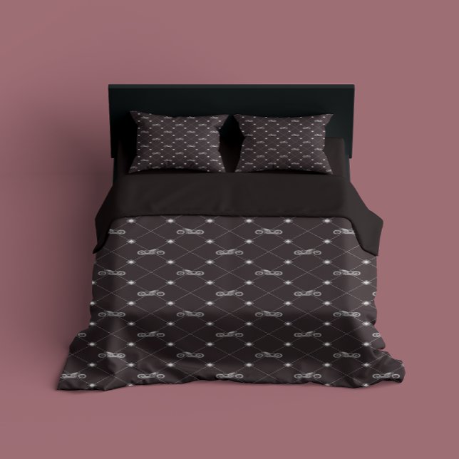 Silver Motorcycle Duvet Cover (Creator Uploaded)