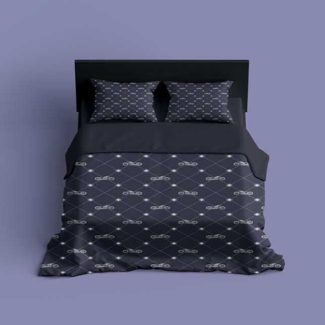 Silver Motorcycle Duvet Cover (Creator Uploaded)