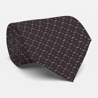Silver Motorcycle Neck Tie