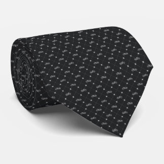 Silver Motorcycle Neck Tie