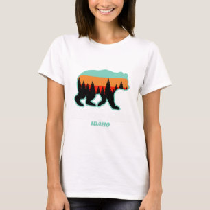 Silver Mountain Idaho Skiing Snowboarding Bear T-Shirt