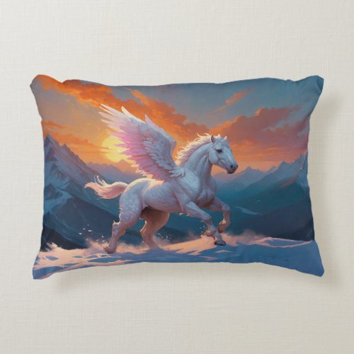 Silver Mountain Pegasus  Accent Pillow