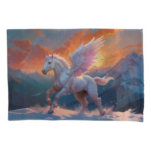 Silver Mountain Pegasus  Pillow Case