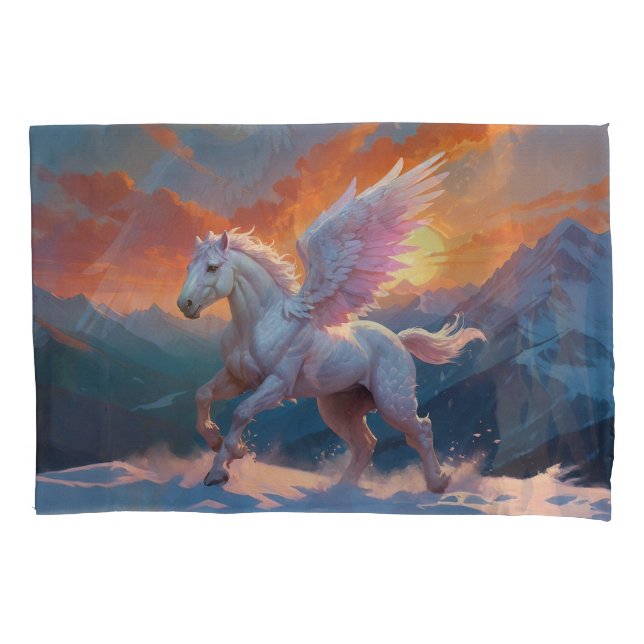 Silver Mountain Pegasus  Pillow Case (Front)