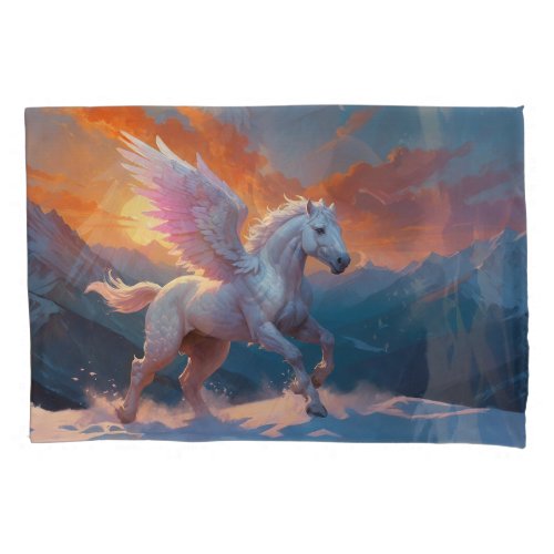 Silver Mountain Pegasus  Pillow Case