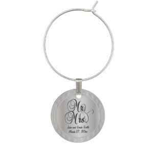 Anniversary Wedding Wine Glass Charms & Tags | Zazzle Anniversary Wedding Wine Glass Charms & Tags | Zazzle