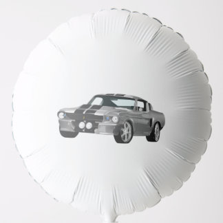 Silver Muscle Car Balloon