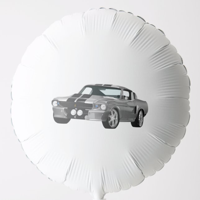 Silver Muscle Car Balloon (Front)