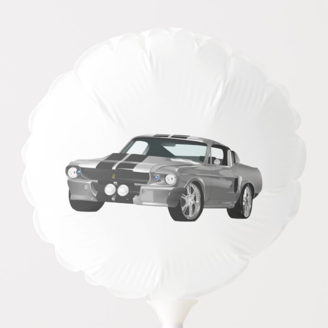 Silver Muscle Car Balloon (Front)