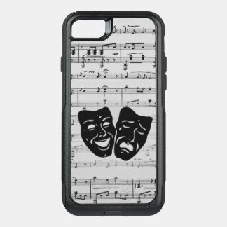 Silver Music and Theater Masks OtterBox Commuter iPhone SE/8/7 Case