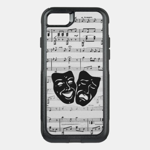 Silver Music and Theater Masks OtterBox Commuter iPhone SE87 Case