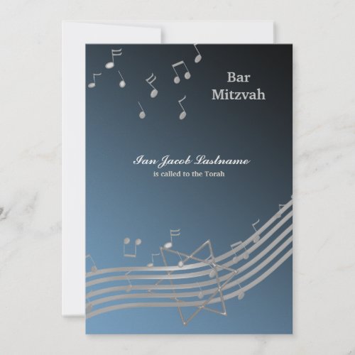 Silver Music in the air Invite