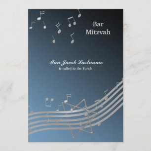 Silver Music in the air Invitation