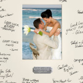 Silver Name Plate Wedding Signature Picture Frame (Front)
