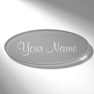 Silver Name Tag