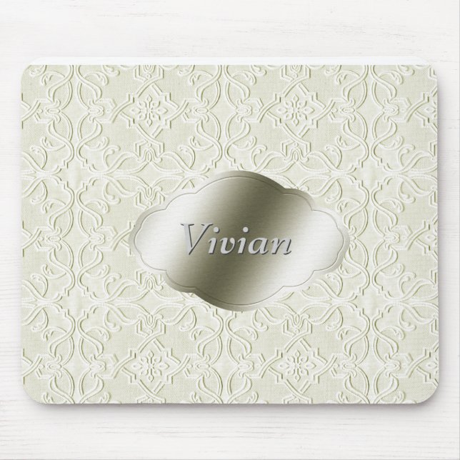 Silver Nameplate Mouse Pad (Front)