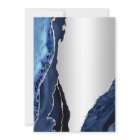 Silver Navy Blue Agate 70th Birthday
