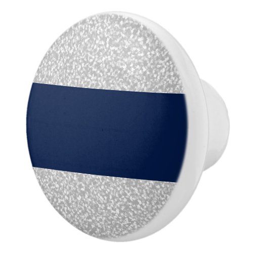 Silver  Navy Ceramic Furniture Cabinet Knobs