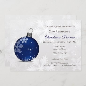 Silver Navy Corporate Holiday party Invitation