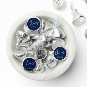 Silver & Navy Lettering Cheers Birthday Party Hershey®'s Kisses®