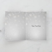 silver navy snowflakes winter wedding Thank You (Inside)