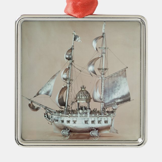 Silver Nef Metal Ornament (Front)