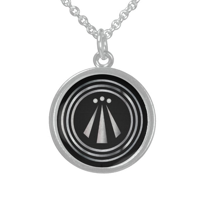 Silver Neo Druid symbol of Awen Necklas Jewelry