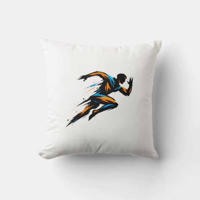 Silver NYC Bodybuilder Logo - Metallic New York Ci Throw Pillow (Front)