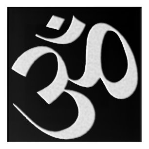 Silver Om  Acrylic Print