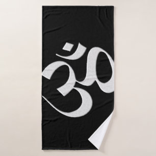 Silver Om Bath Towel