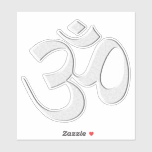 Silver Om  Sticker