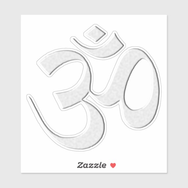 Silver Om  Sticker (Sheet)