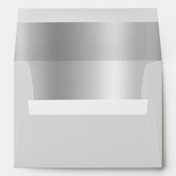 Silver Ombre Foil Pale Gray Envelope by designs4you at Zazzle