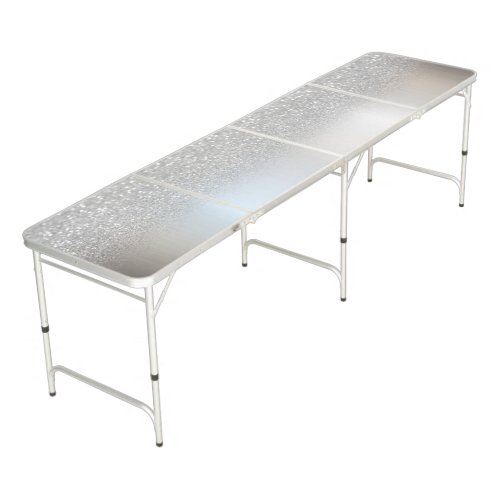 Silver Ombre Glitter Bokeh Beer Pong Table