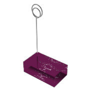Silver On Cassis Purple Elegant Wedding Table Place Card Holder at Zazzle