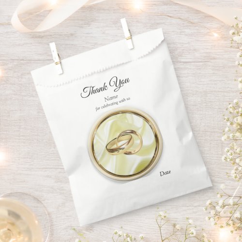 Silver or Gold Abstract flowers on _ Silk  Art Favor Bag