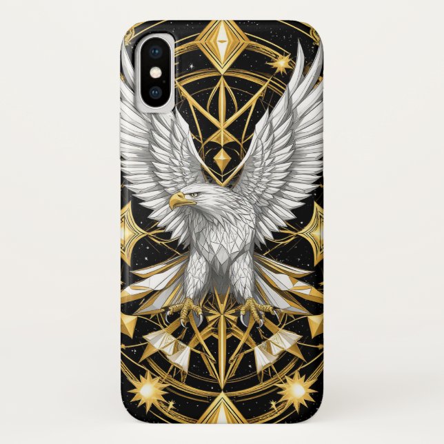 Silver Ornamental Eagle Case-Mate iPhone Case (Back)