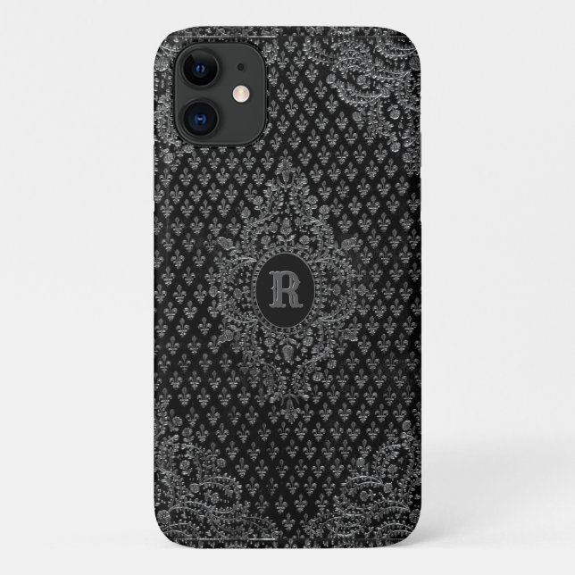  Silver Ornamental w/out your Monogram  Case-Mate iPhone Case (Back)