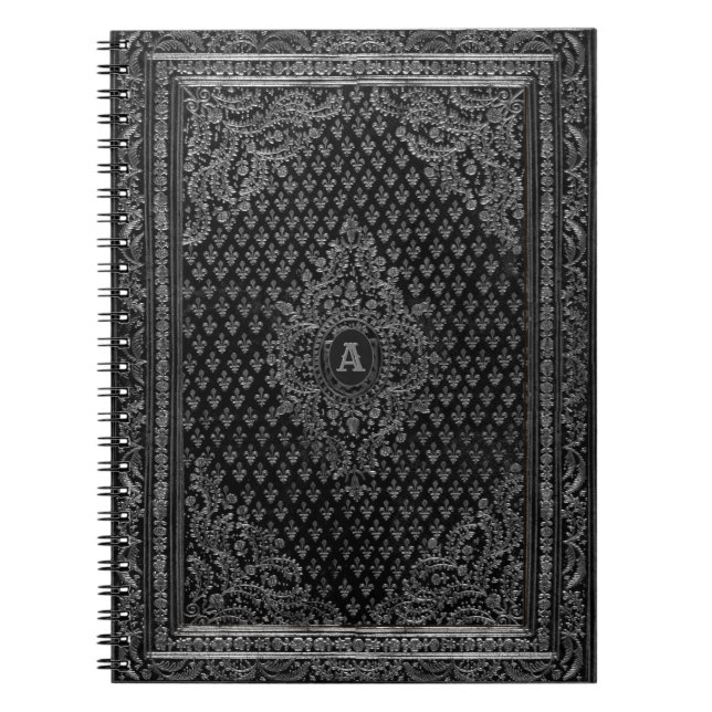 Silver Ornamental w/out your Monogram Notebook (Front)