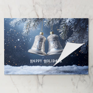 Silver Ornate Bells Tearaway Placemat