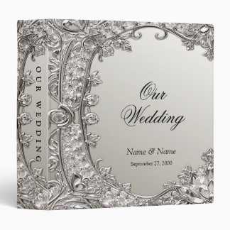 Silver Ornate Modern Album Binder