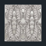 Silver Ornate Modern Magnet<br><div class="desc">Beautiful Silver Ornate Modern Magnet</div>