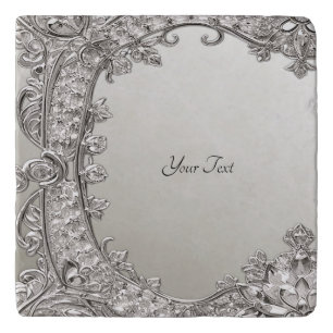 Silver Ornate Modern Trivet