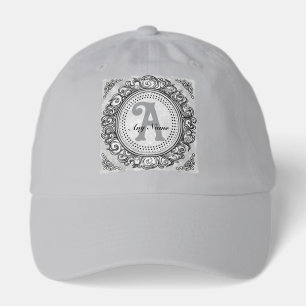 Silver Ornate Monogram Hat